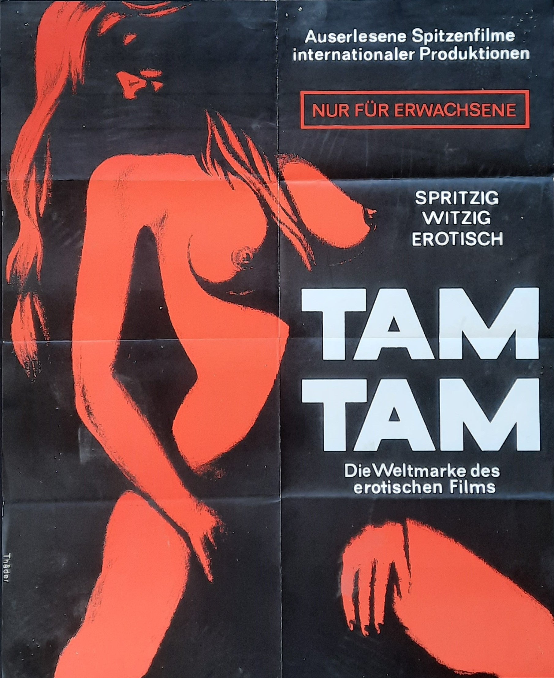 TAM TAM Original Erotic Movies Advertisement Poster 1975