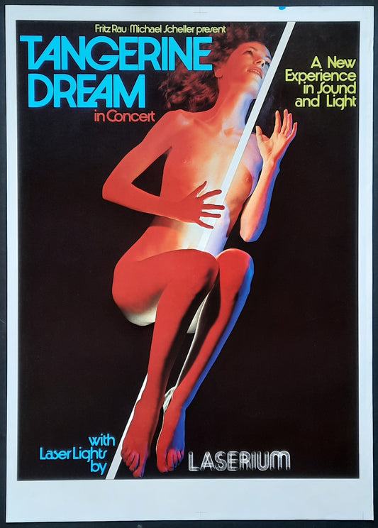 TANGERINE DREAM Original Concert Poster 1978 (blank) Germany by Kieser ROLLED 1