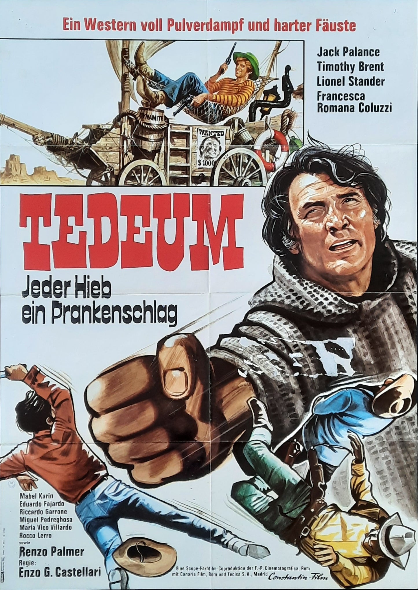 TEDEUM Original Movie Poster 1972  Enzo G. Castellari German 1-Sheet