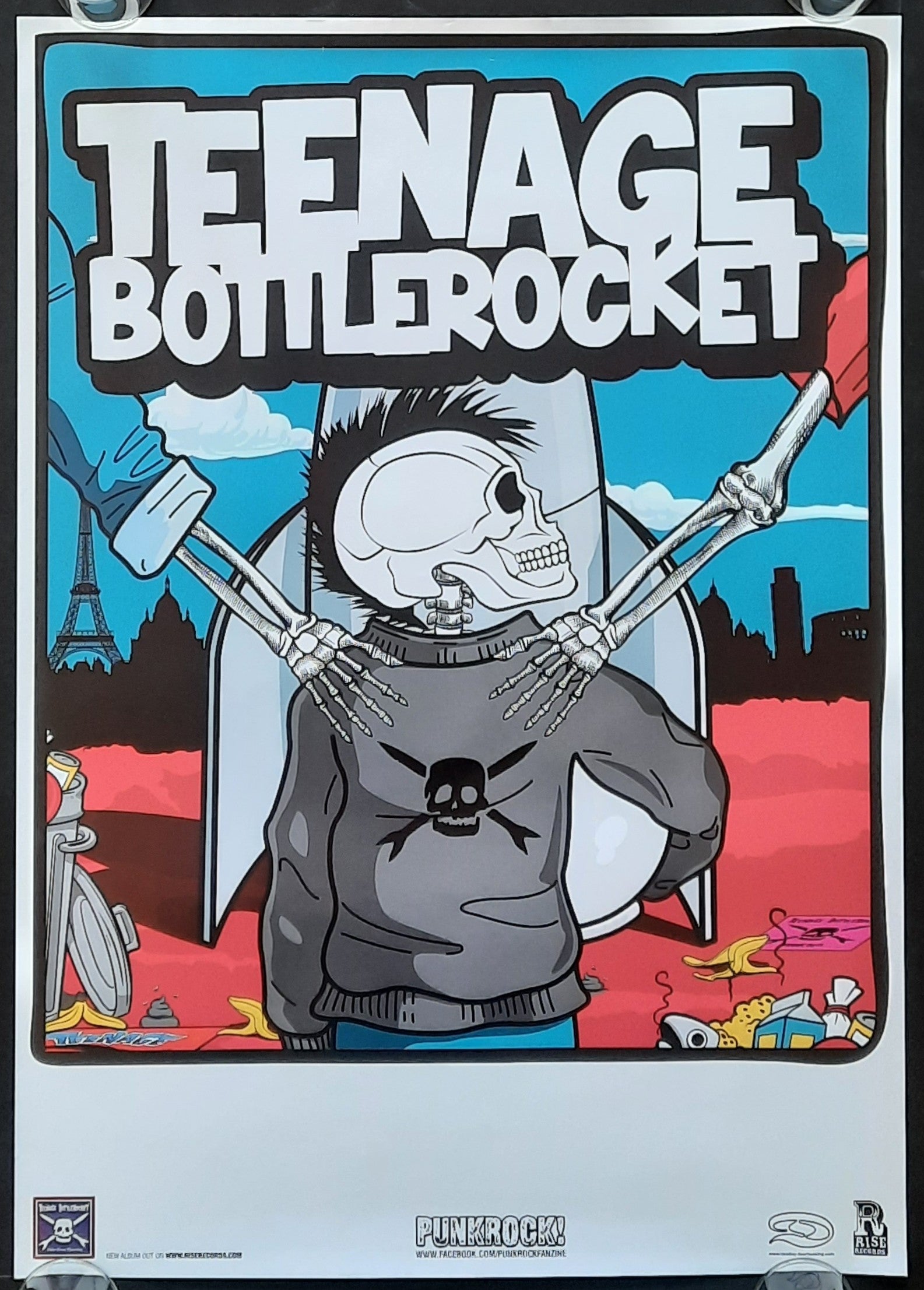 TEENAGE BOTTLE ROCKET Original Concert Poster 2015 Europe A2 1