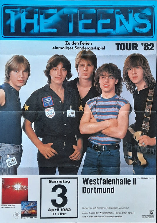 TEENS Original Concert Poster April 3, 1982 Dortmund Germany