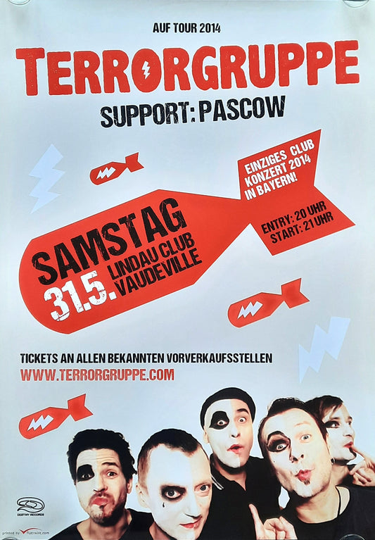 TERRORGRUPPE Original Concert Poster May 31, 2015 Lindau Germany