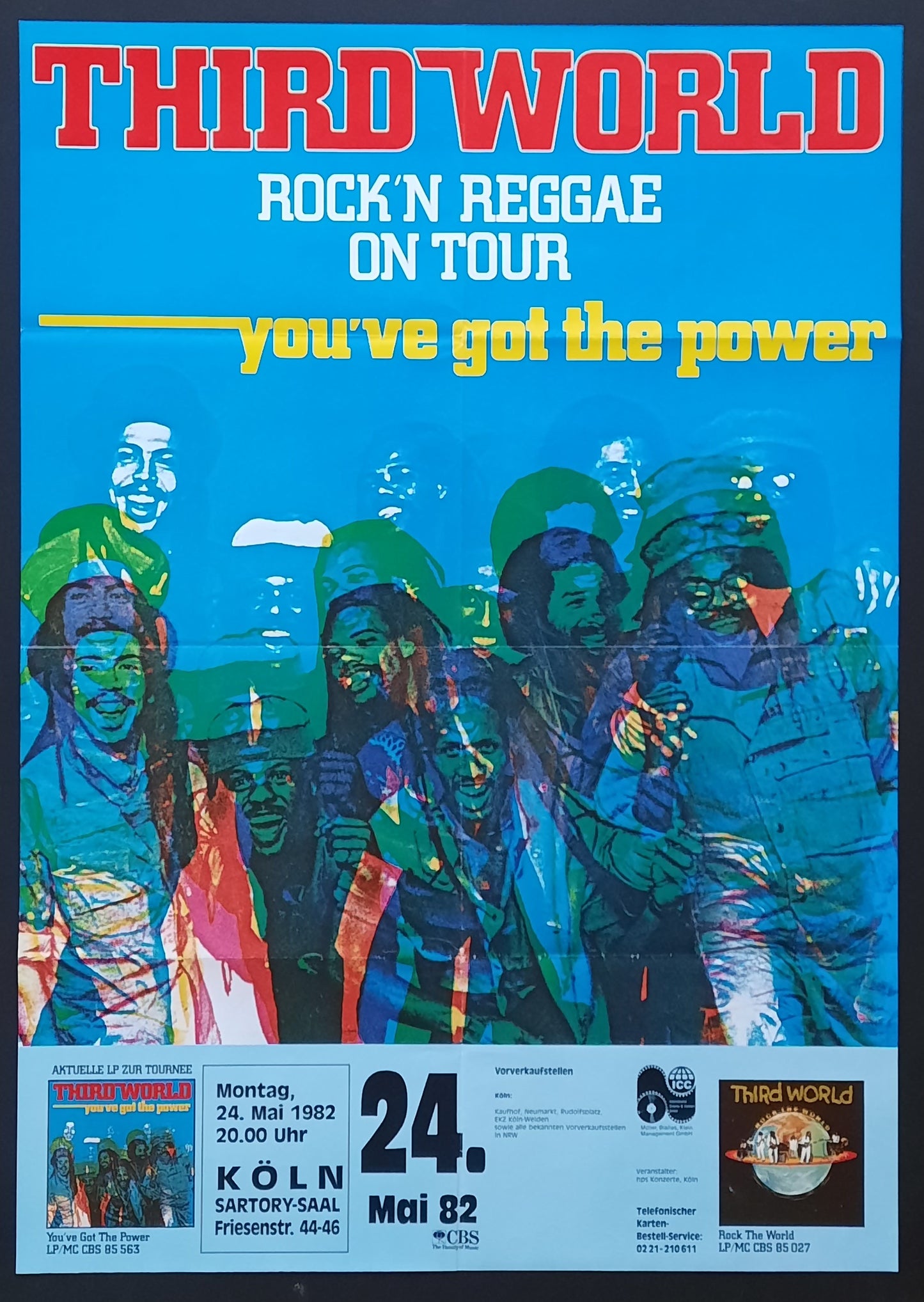 THIRD WORLD Original Concert Poster May 24, 1982 Köln Germany