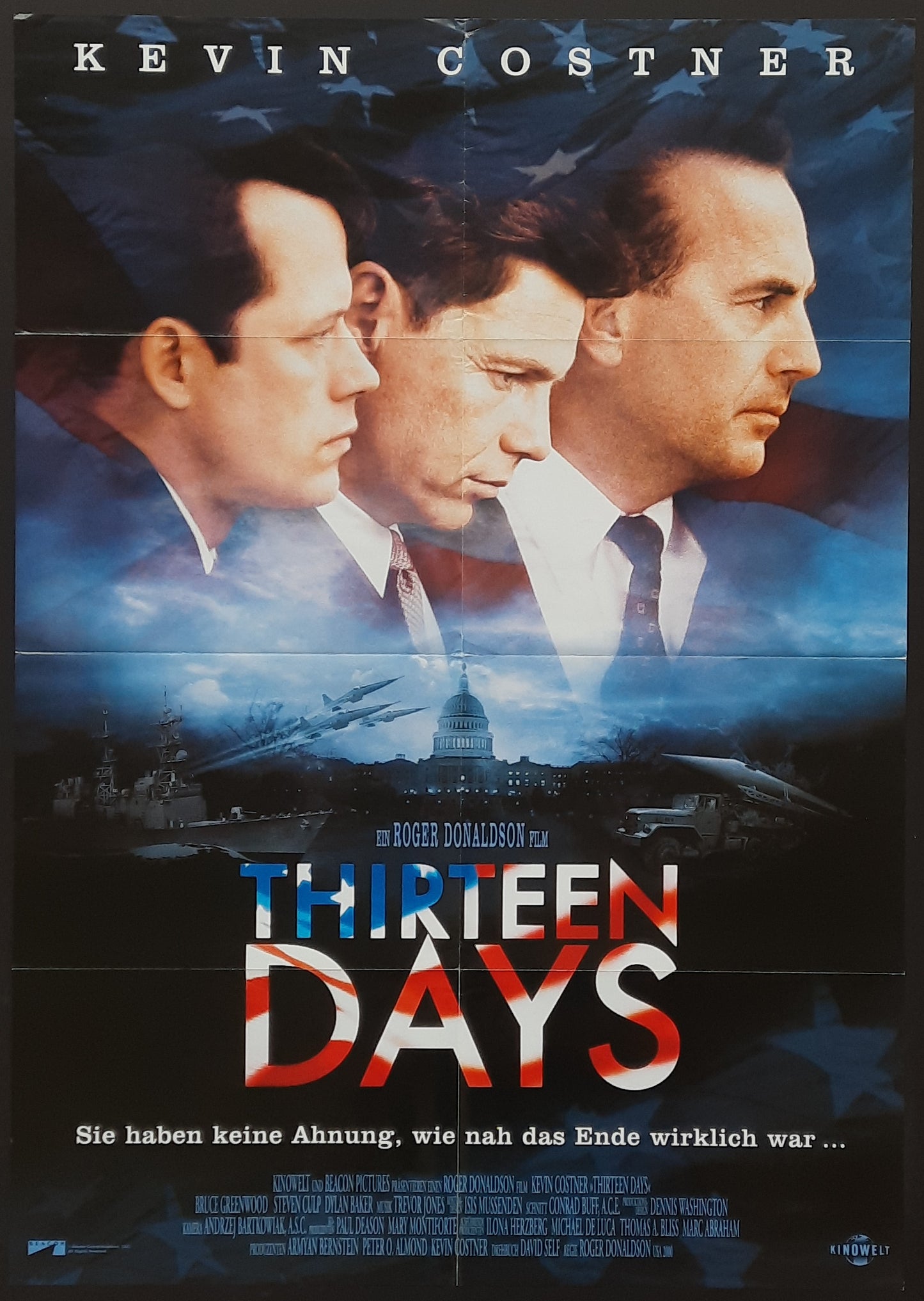 THIRTEEN DAYS Original Movie Poster 2000 Kevin Costner German 1-Sheet