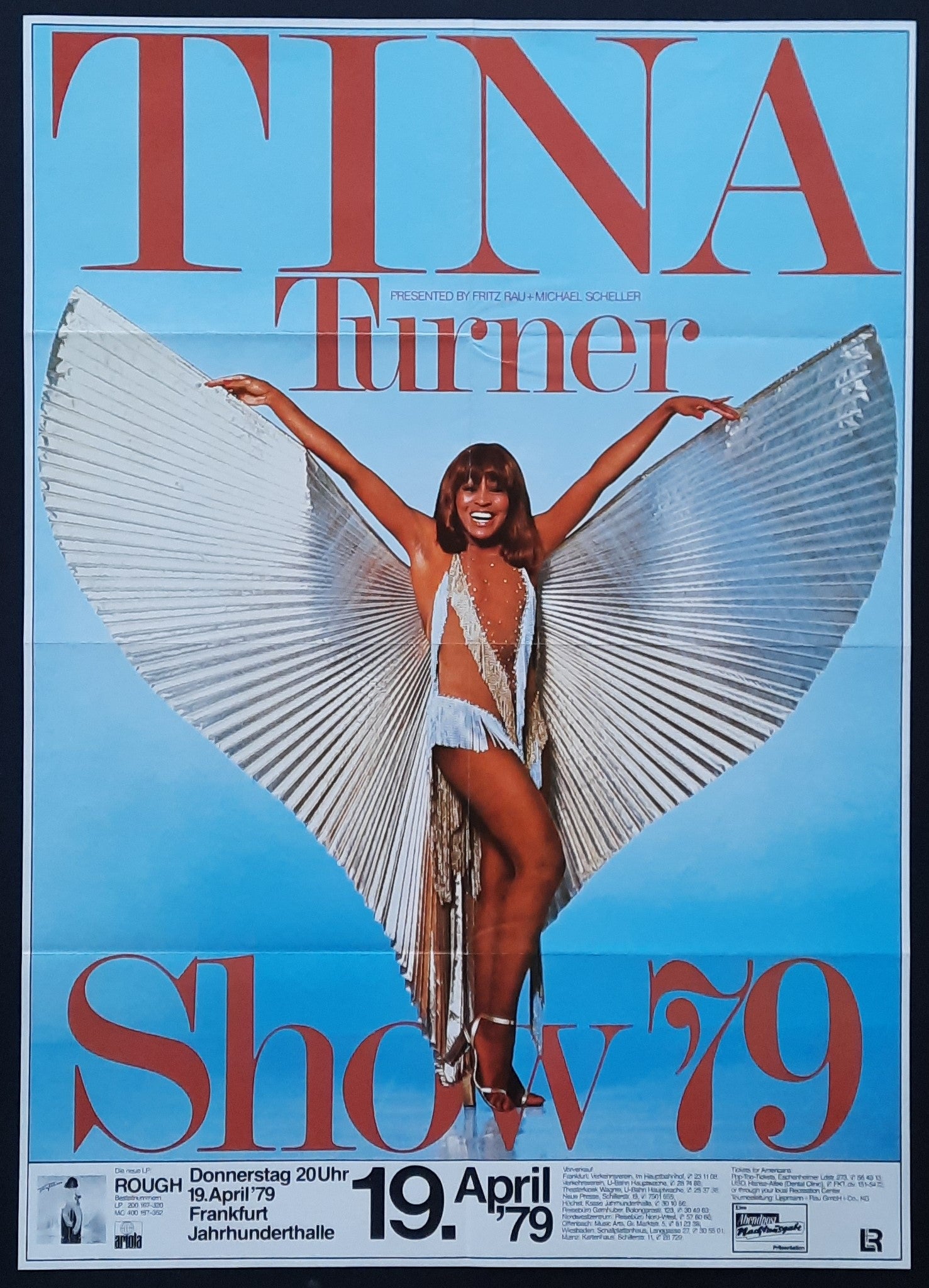 TINA TURNER Original Concert Poster April 19, 1979 Frankfurt Germany