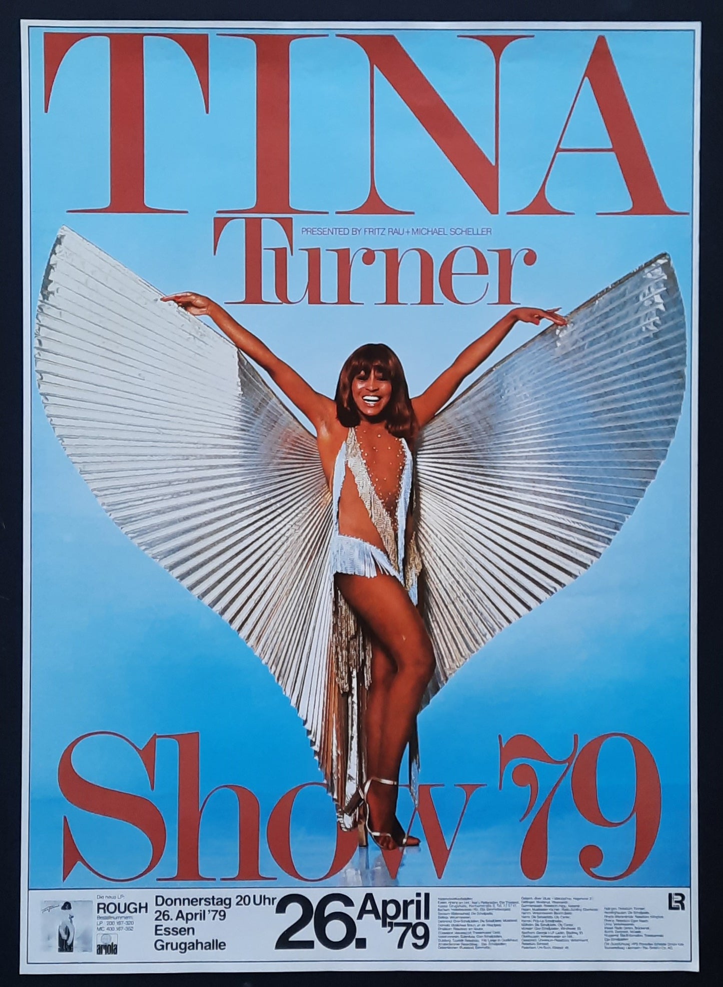 TINA TURNER Original Concert Poster April 26, 1979 Essen Germany