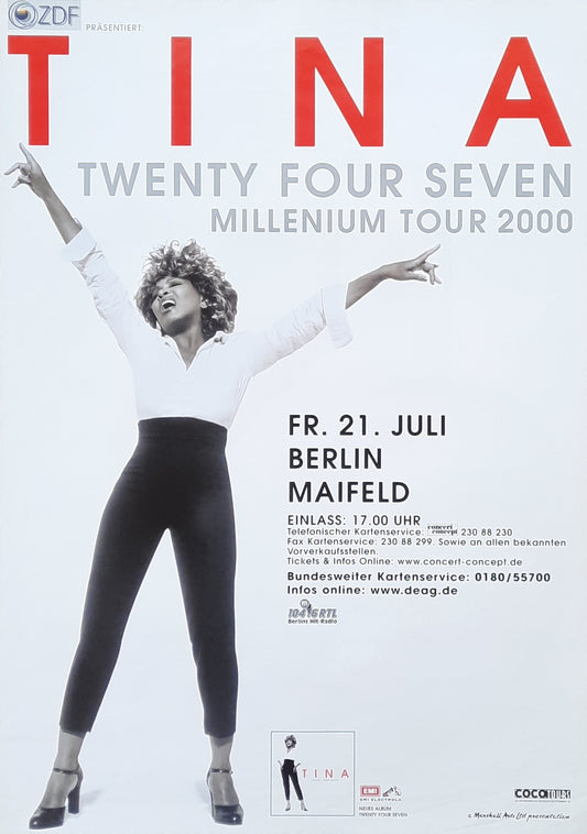 TINA TURNER Original Concert Poster July 21, 2000 Berlin Germany