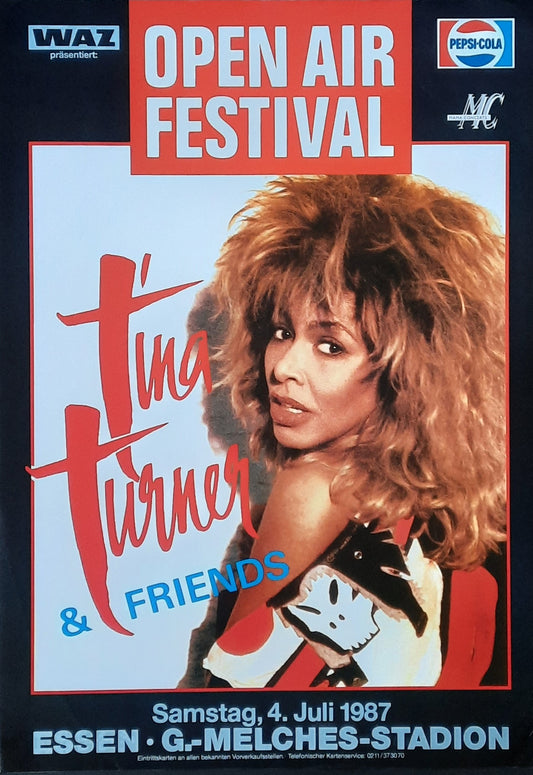 TINA TURNER Original Concert Poster July 4, 1987 Essen Germany 1