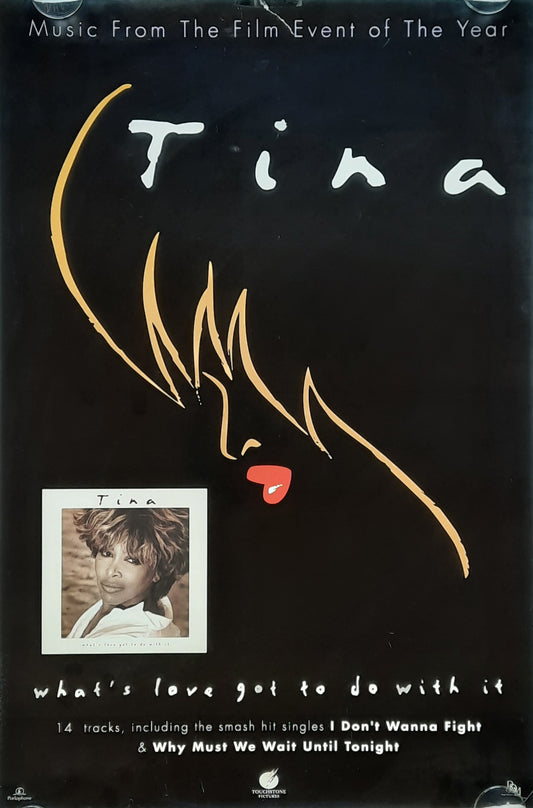 TINA TURNER Original Promotion Poster - 1993 Album "Whats Love..."