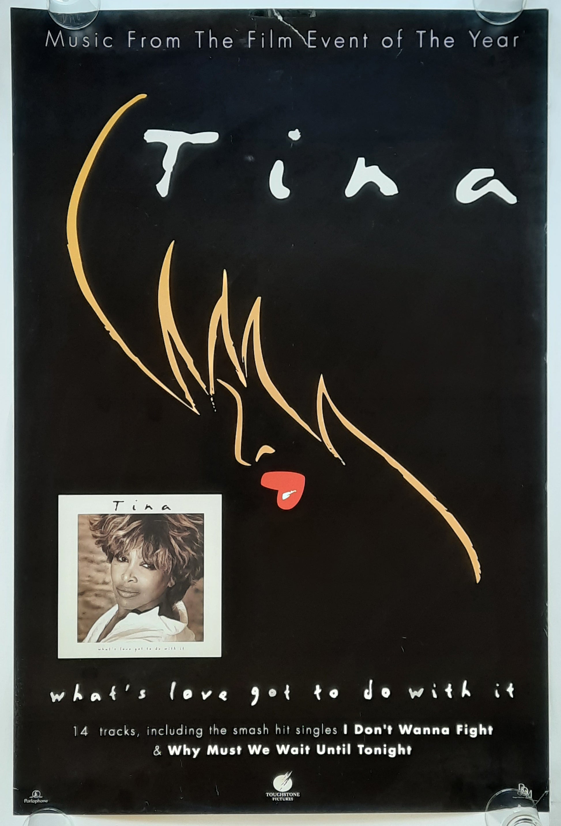 TINA TURNER Original Promotion Poster - 1993 Album "Whats Love..." 2