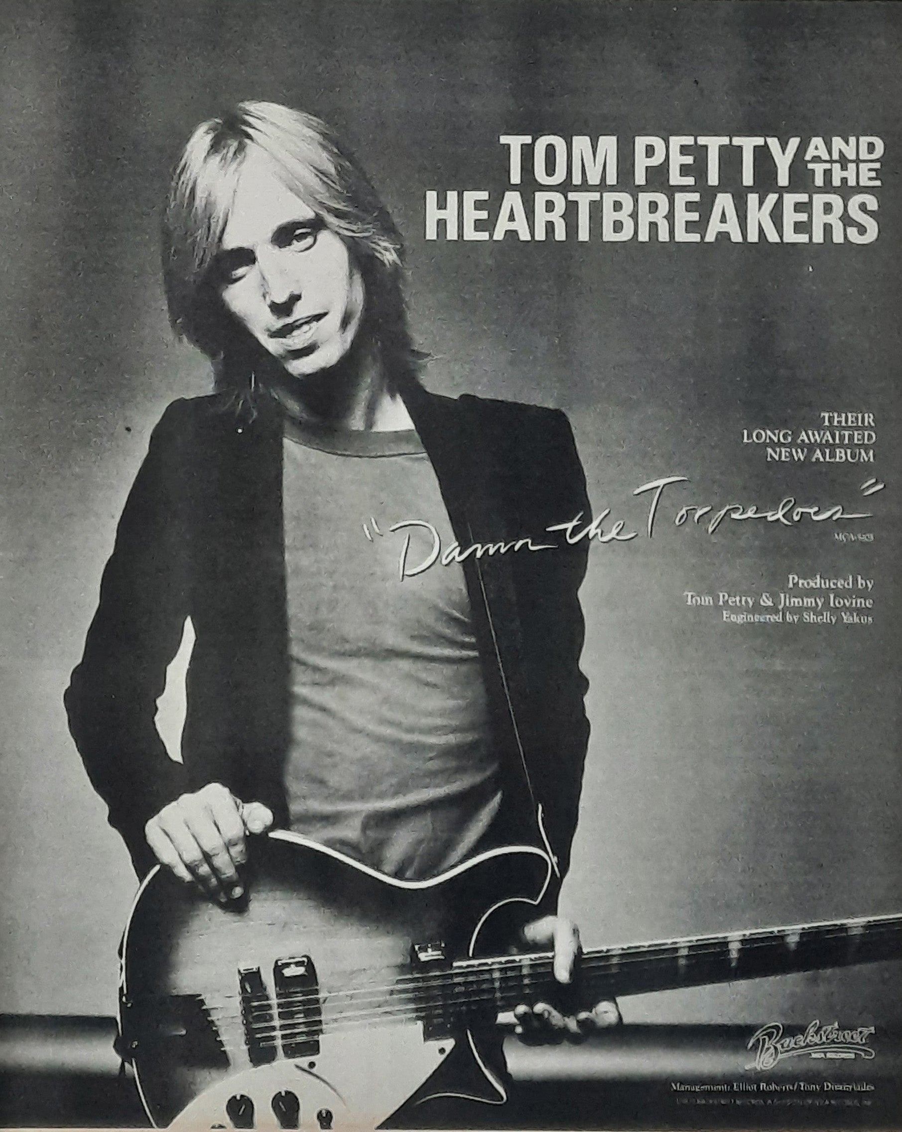 TOM PETTY Original Poster/Press Ad - 1979 Album "Damn The Torpedoes"