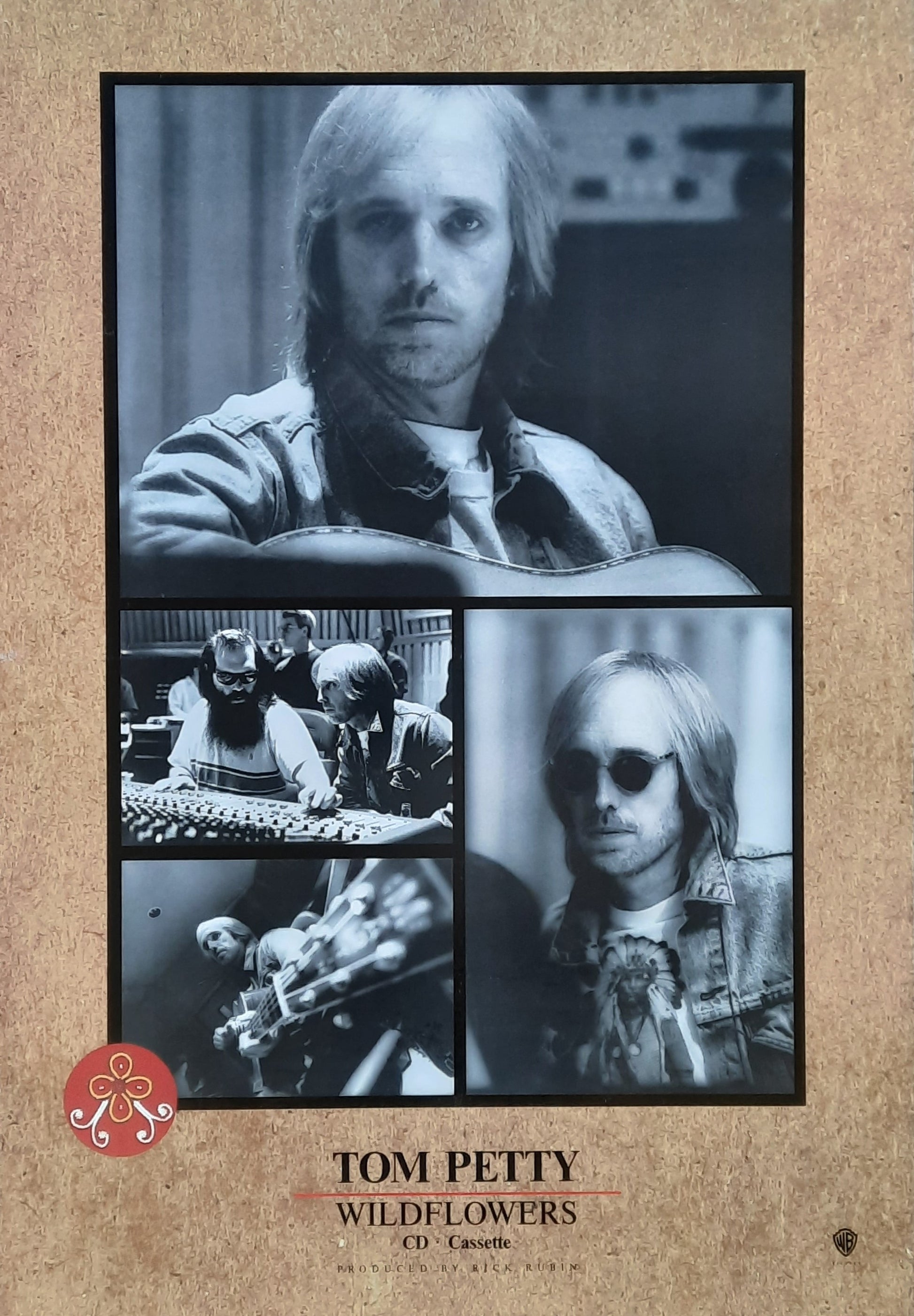 TOM PETTY Original Promotion Poster - 1994 Album WILDFLOWERS