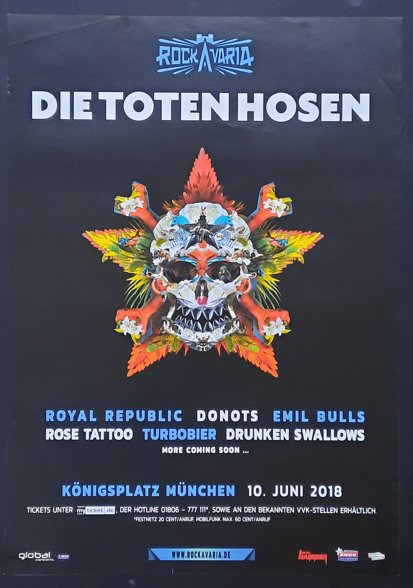TOTEN HOSEN Original Concert Poster June 10, 2018 Munich Germany 1