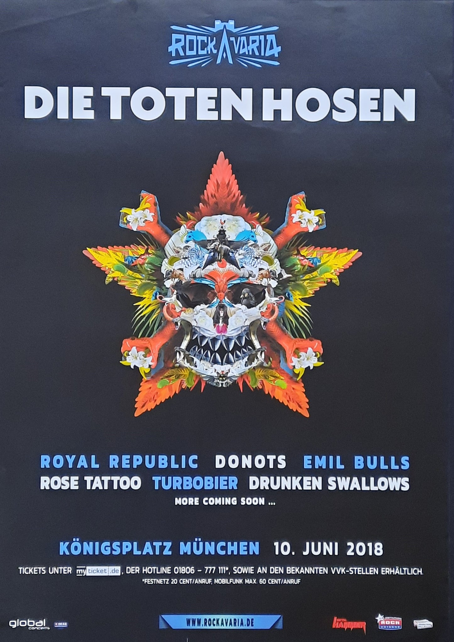 TOTEN HOSEN Original Concert Poster June 10, 2018 Munich Germany 1