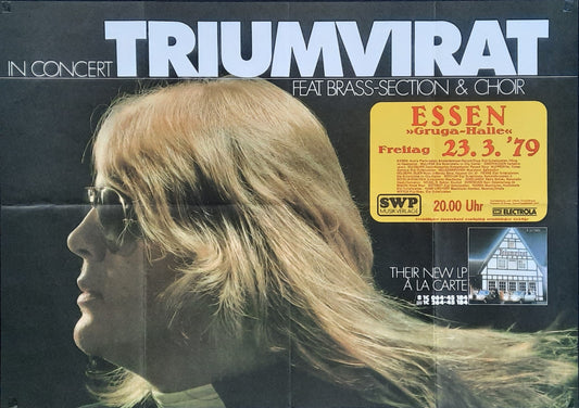 TRIUMVIRAT Original Concert Poster March 23, 1979 Essen Germany 1
