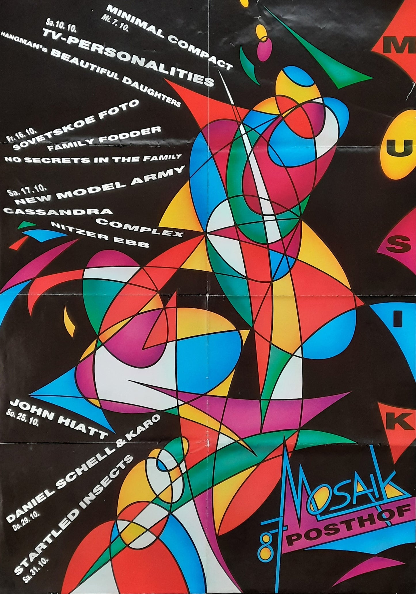 TV- PERSONALITIES Original Concert Poster 1990 Linz Austria