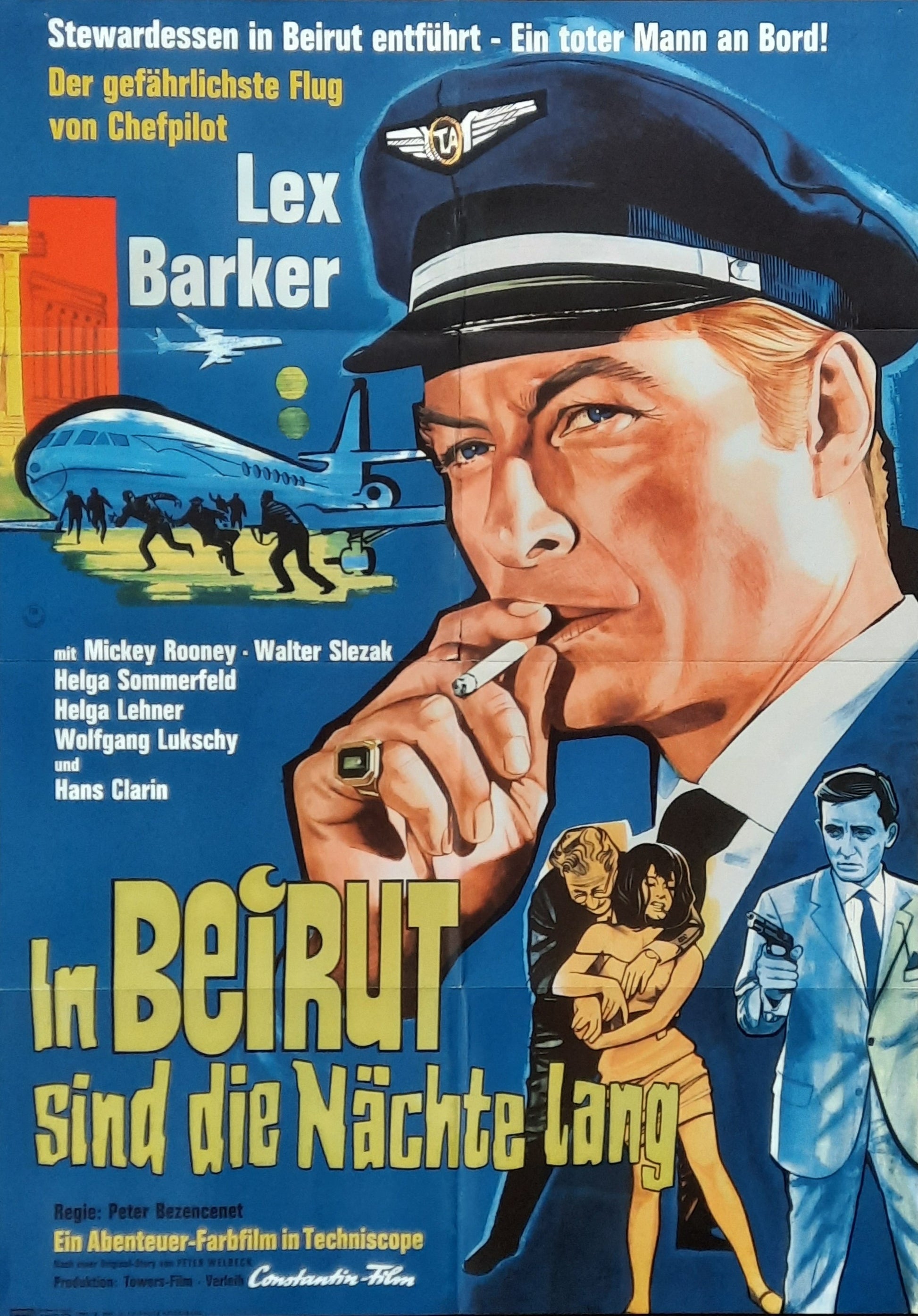 TWENTY-FOUR HOURS TO KILL Original Movie Poster 1965 Lex Barker German 1-Sheet