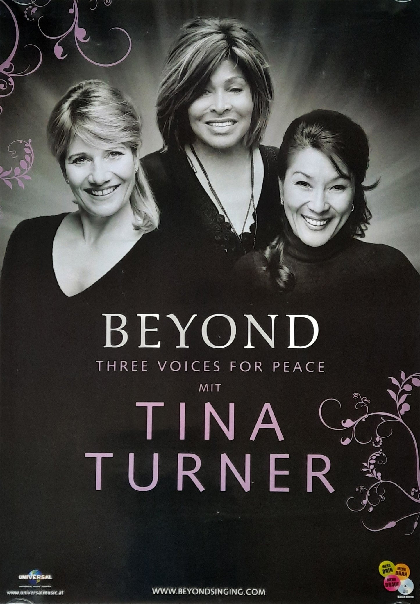 TINA TURNER 2009 Album Promotion Poster "Beyond" 1st print