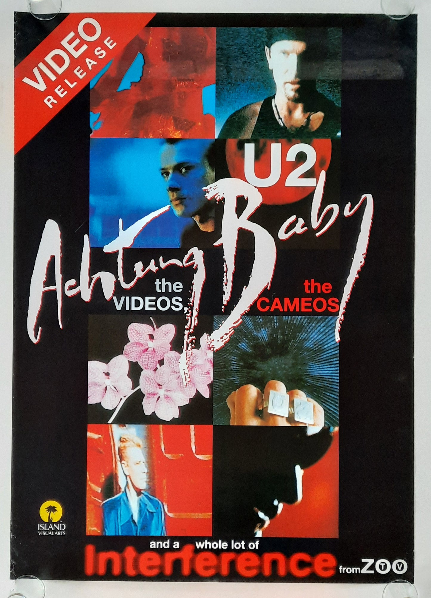 U2 Promotion Poster 1995 "Achtung Baby Videos" 1st Print