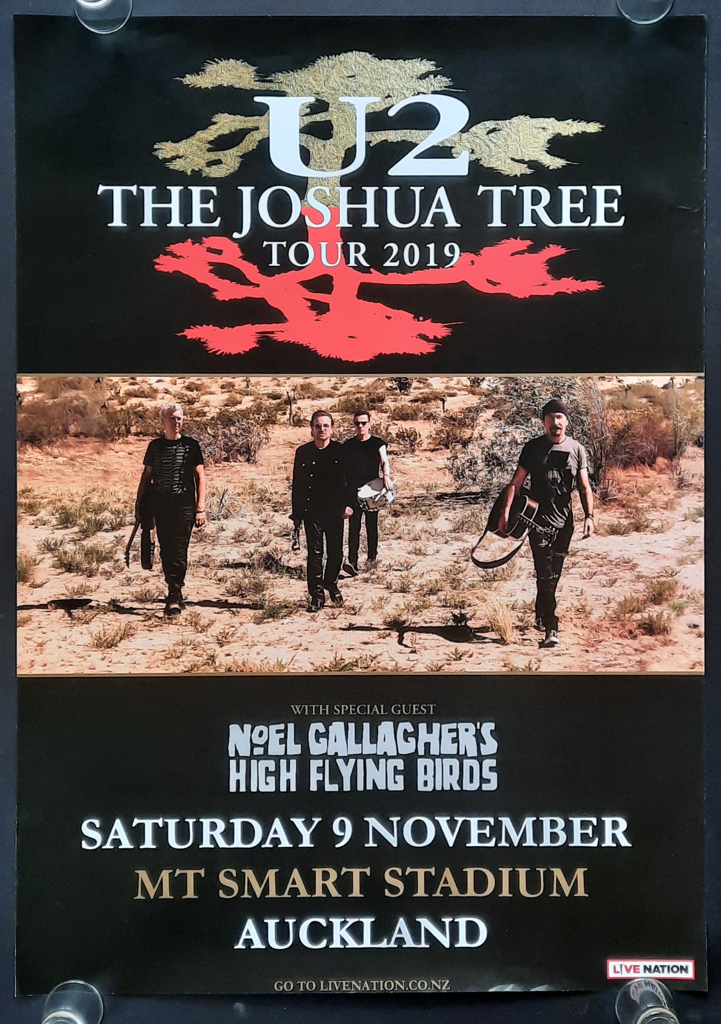 U2 Original Concert Poster November 9, 2019 Auckland New Zealand