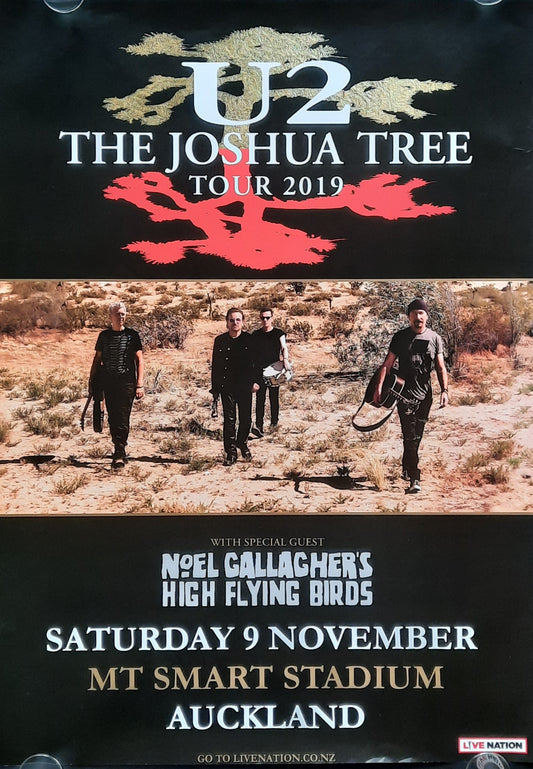 U2 Original Concert Poster November 9, 2019 Auckland New Zealand