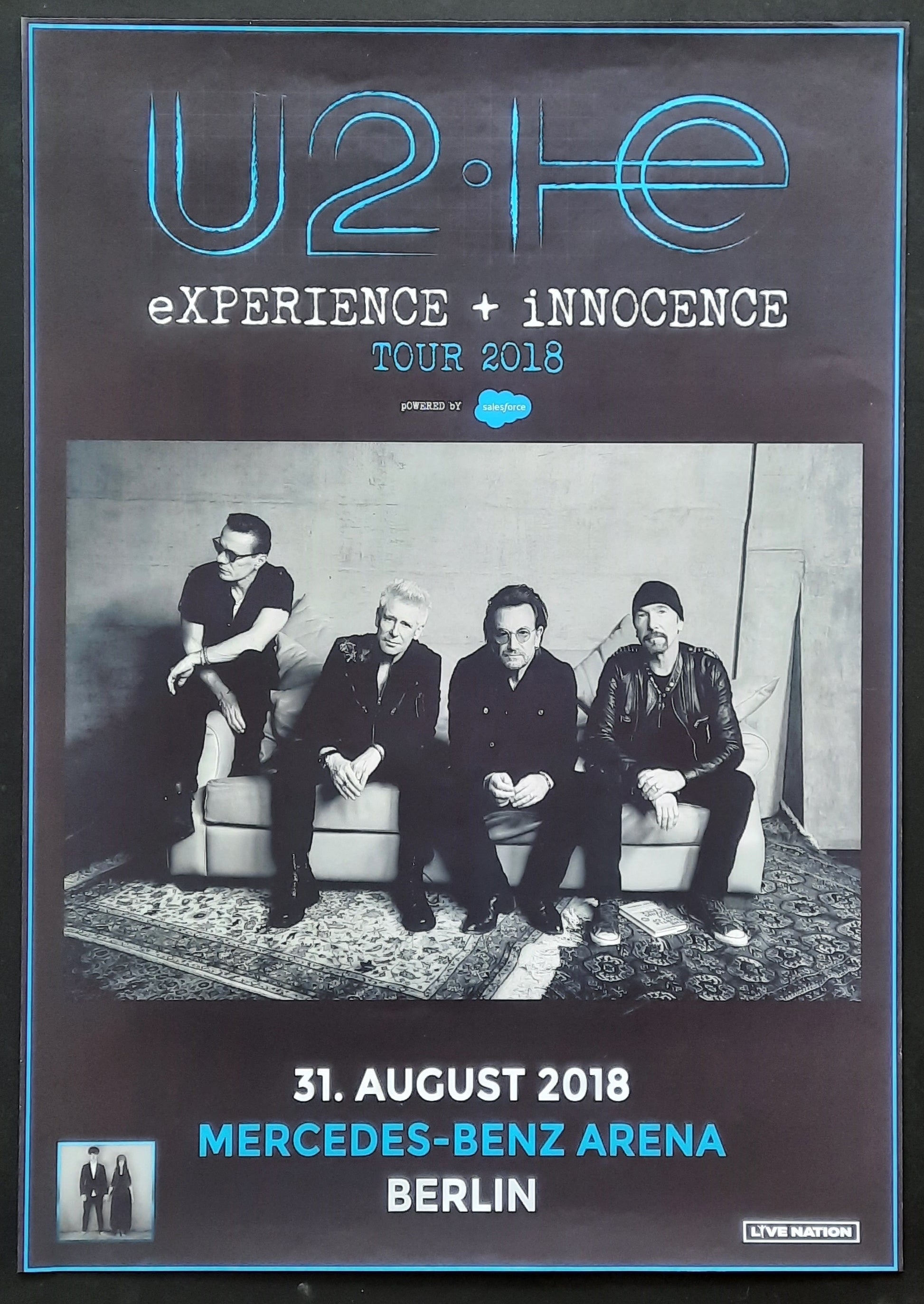 U2 Original Concert Poster August 31, 2018 Berlin Germany