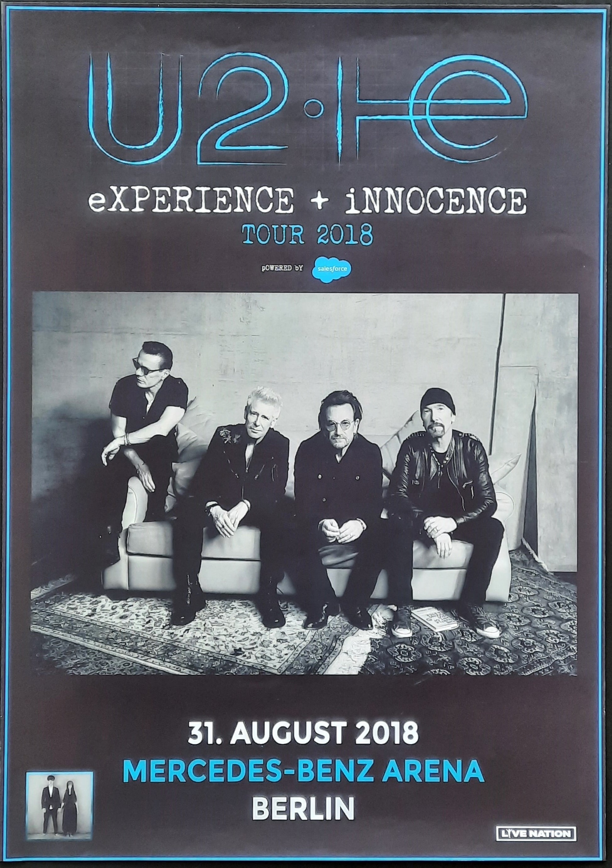 U2 Original Concert Poster August 31, 2018 Berlin Germany 1