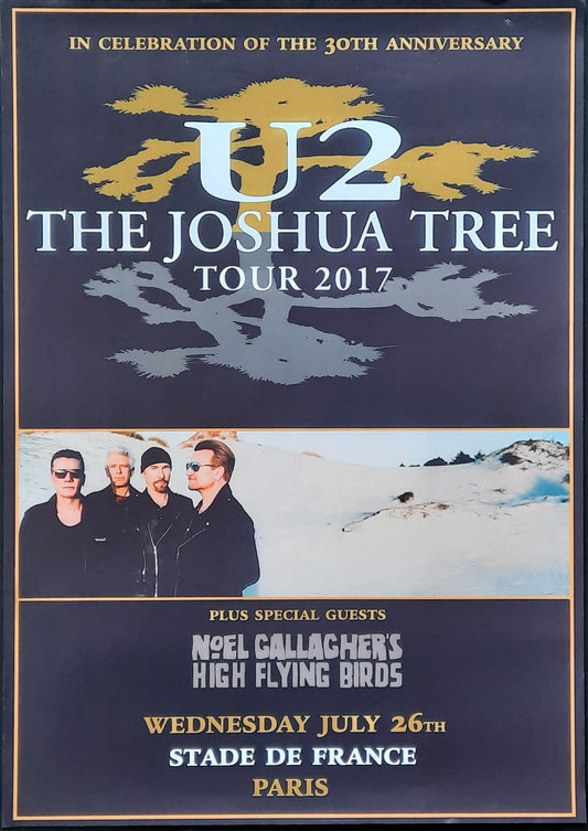 U2 Original Concert Poster July 26, 2017 Paris France