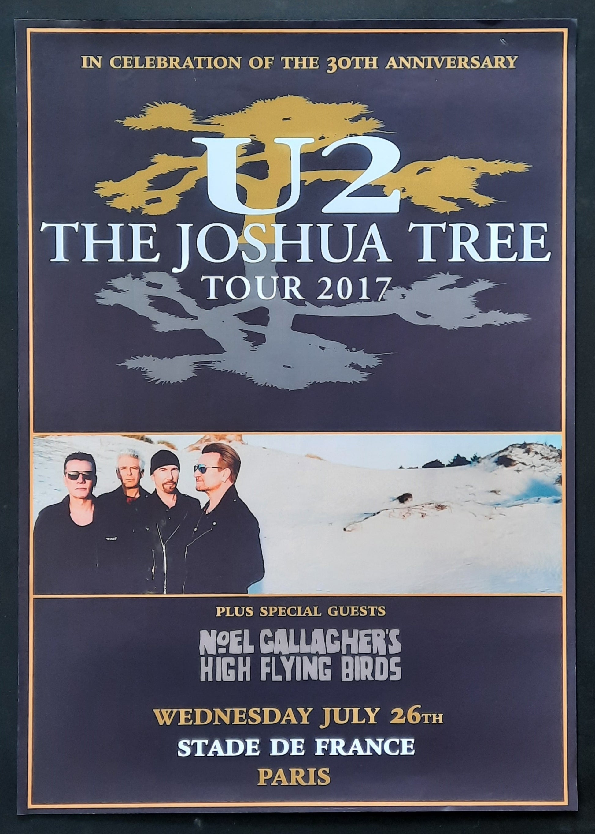 U2 Original Concert Poster July 26, 2017 Paris France 1