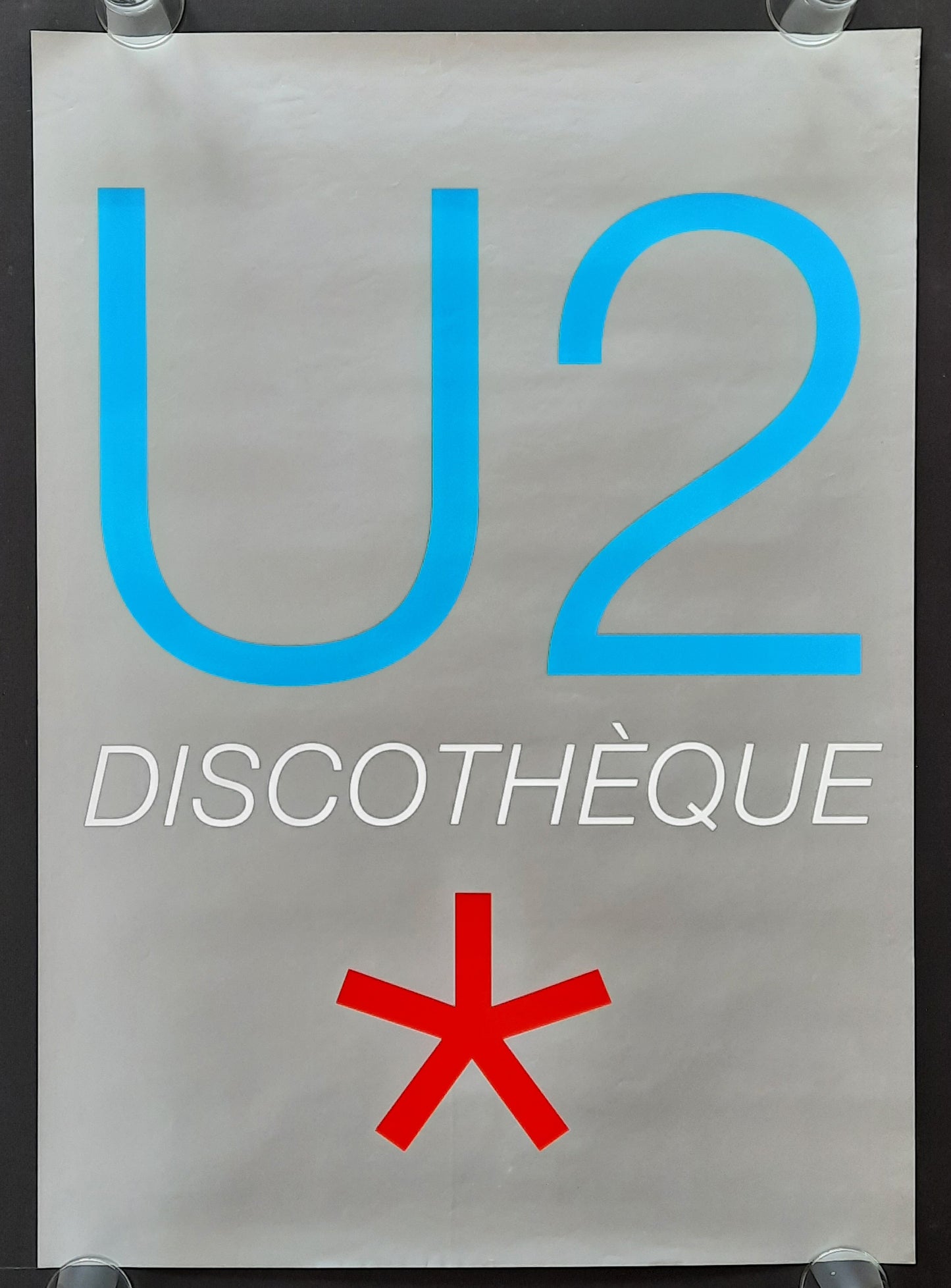 U2 Original Promotion Poster - 1997 Single "Discotheque" silver version 2