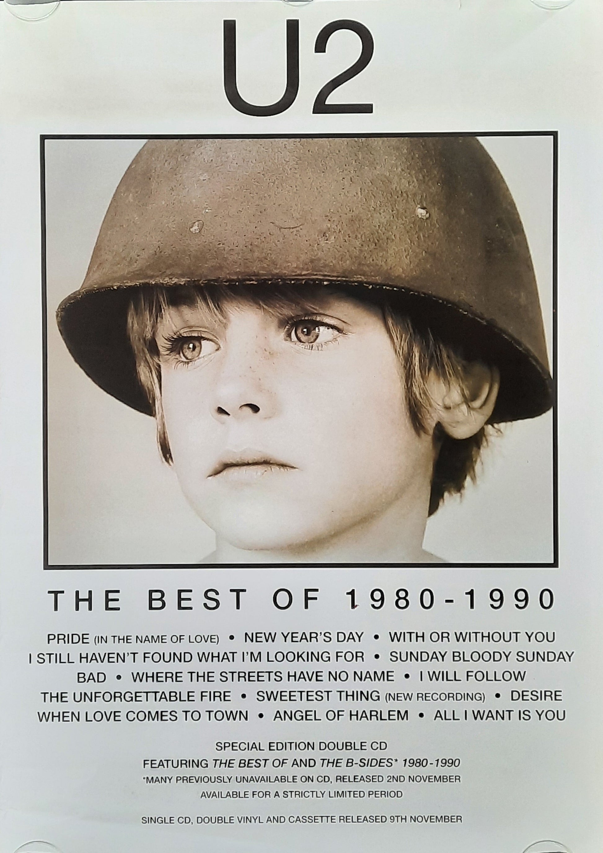 U2 Original Promotion Poster - 1998 Album "Best of 1980 - 1990"