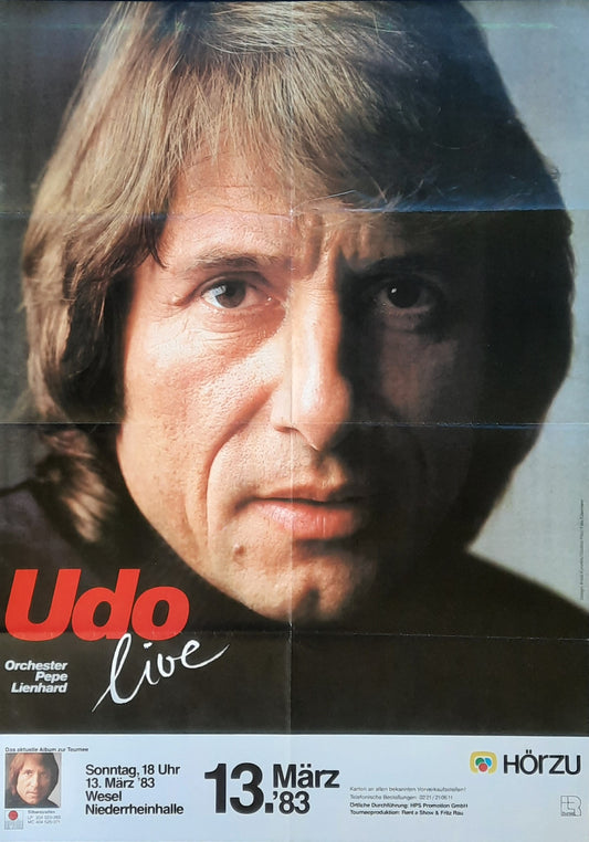 UDO JÜRGENS Original Concert Poster March 13, 1983 Wesel Germany 1