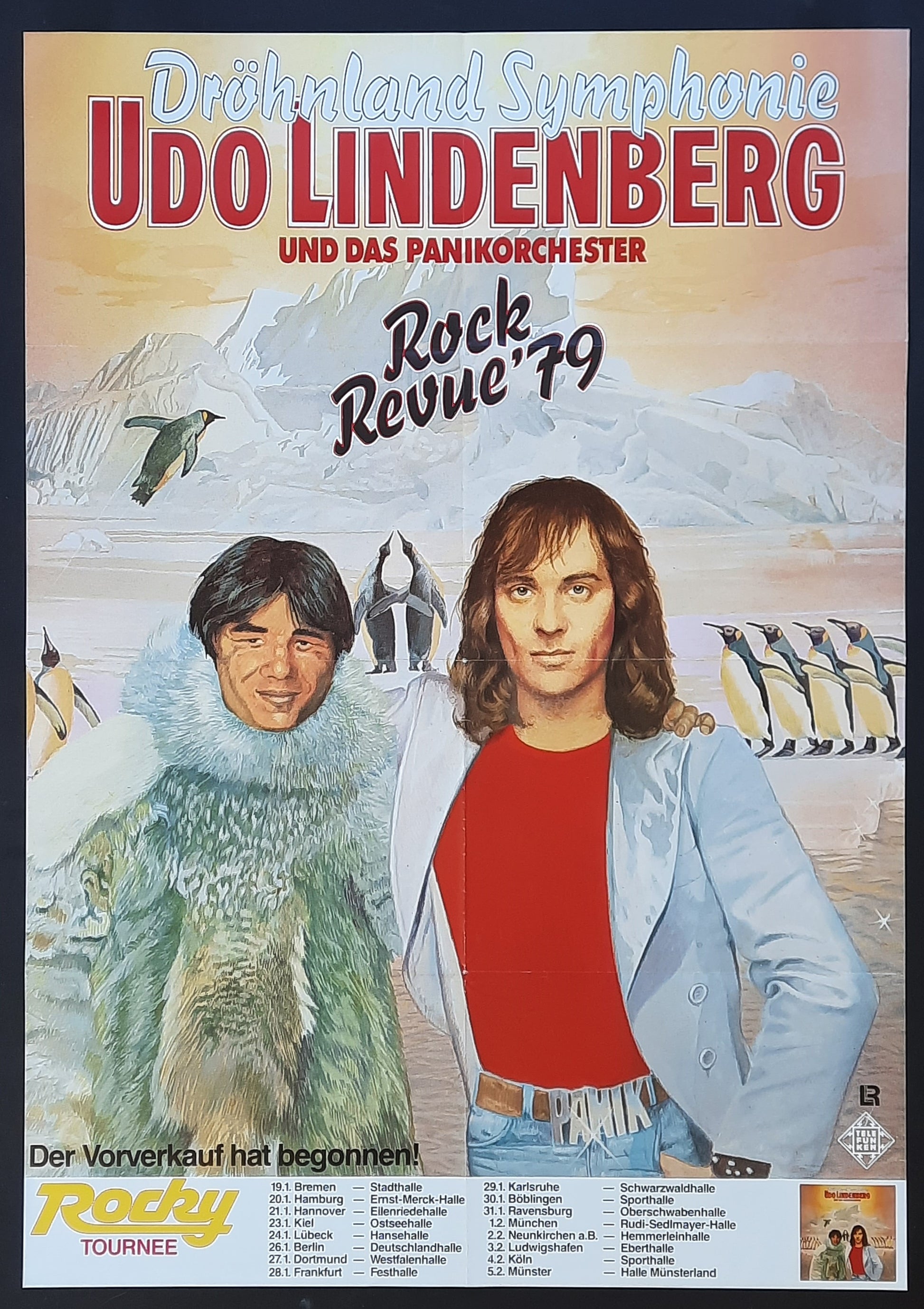 UDO LINDENBERG Original Concert Poster 1979 Tour Germany 1