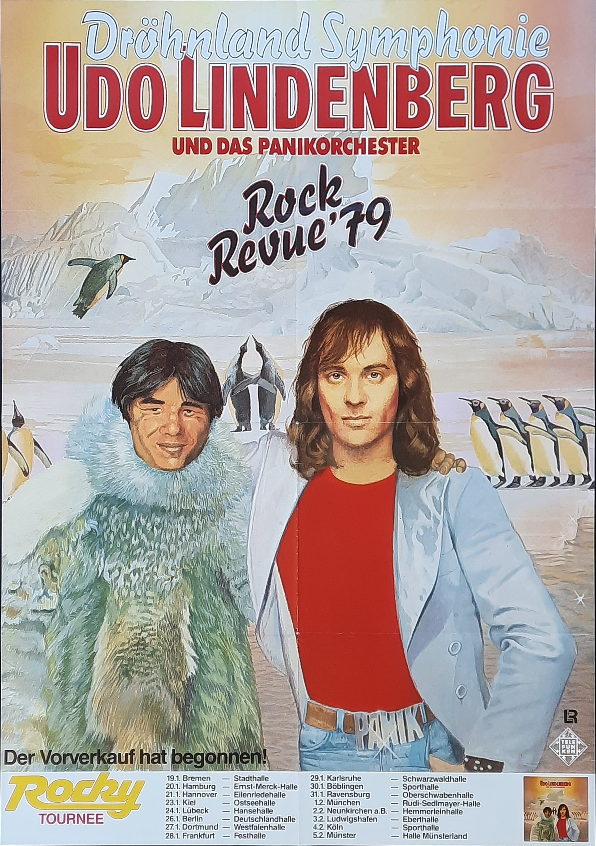 UDO LINDENBERG Original Concert Poster 1979 Tour Germany 1