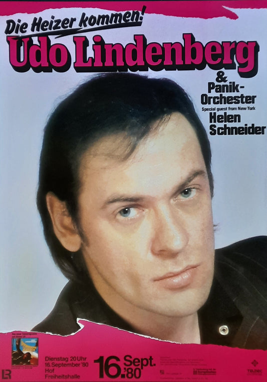 UDO LINDENBERG Original Concert Poster September 16, 1980 Hof Germany 1