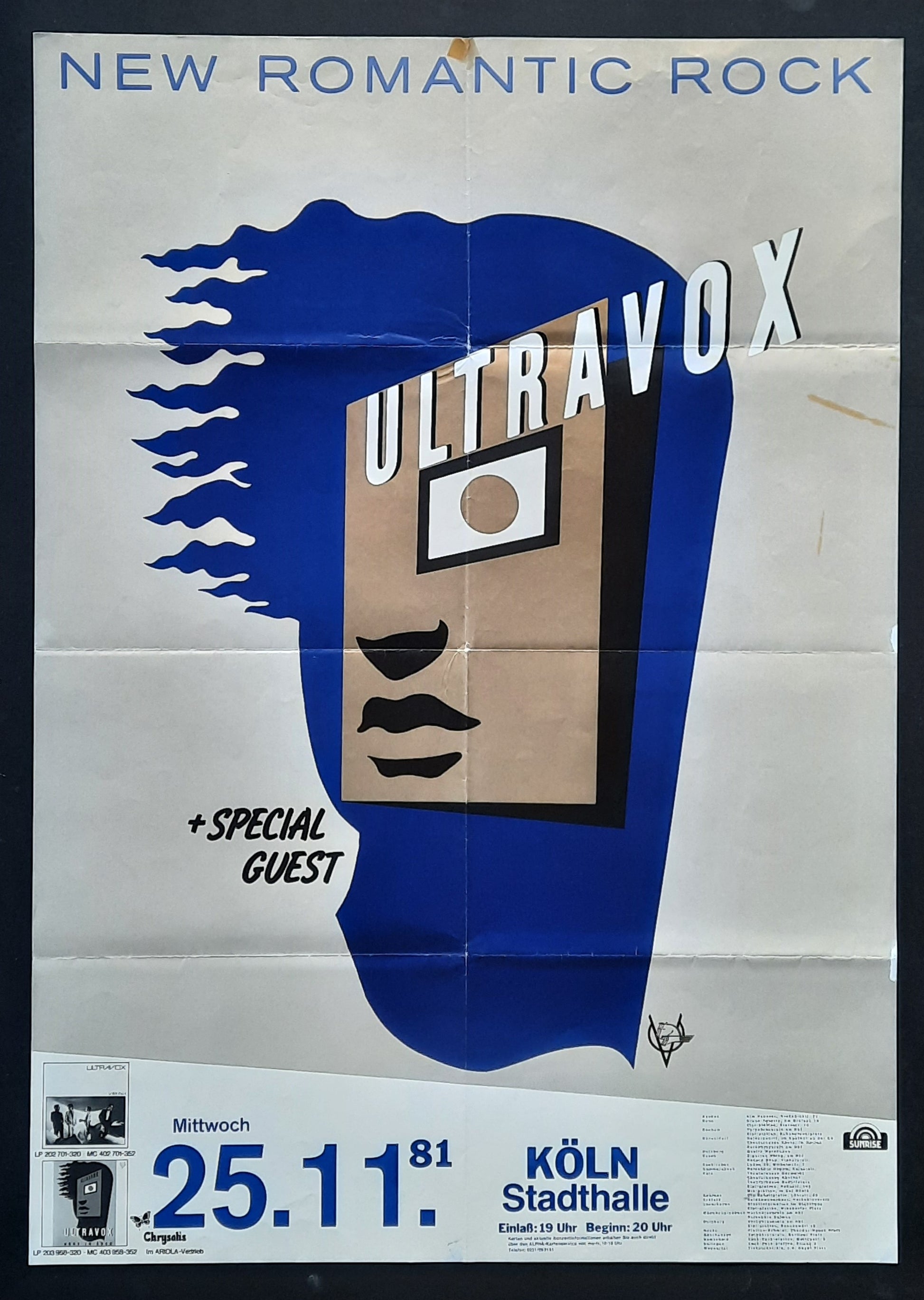 ULTRAVOX Original Concert Poster November 25, 1981 Köln Germany 1