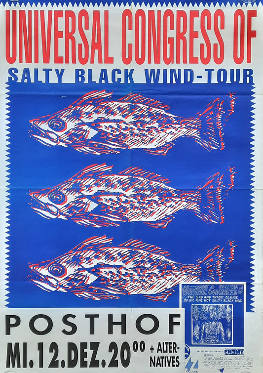 UNIVERSAL CONGRESS Original Concert Poster December 12, 1990 Linz Austria