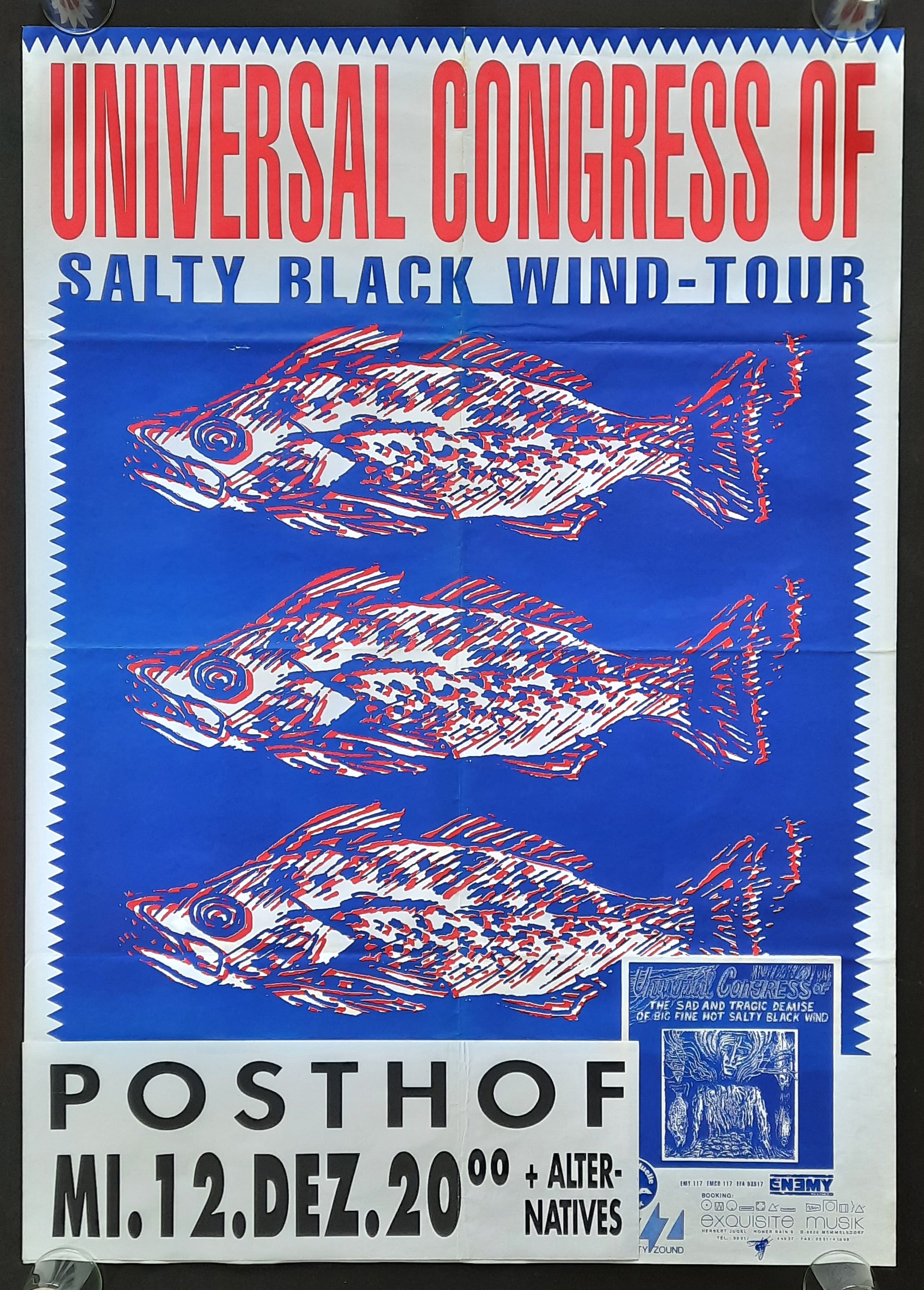 UNIVERSAL CONGRESS Original Concert Poster December 12, 1990 Linz Austria 2