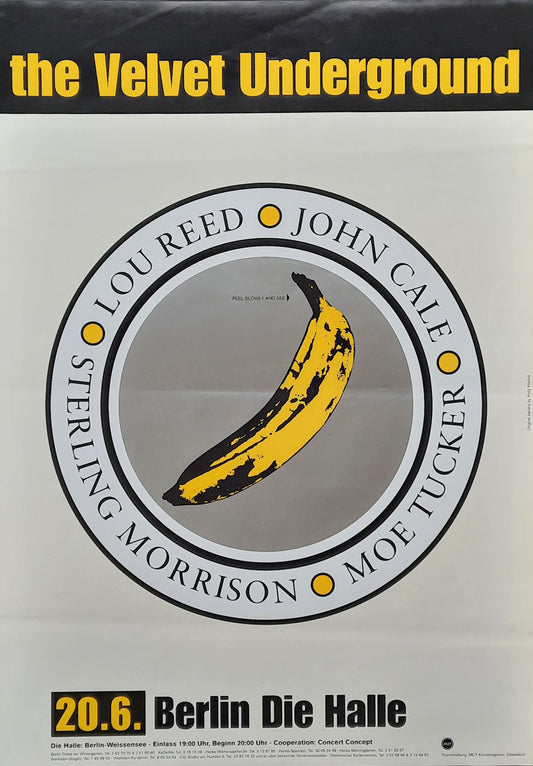 VELVET UNDERGROUND Original Concert Poster 1993 Berlin, Germany