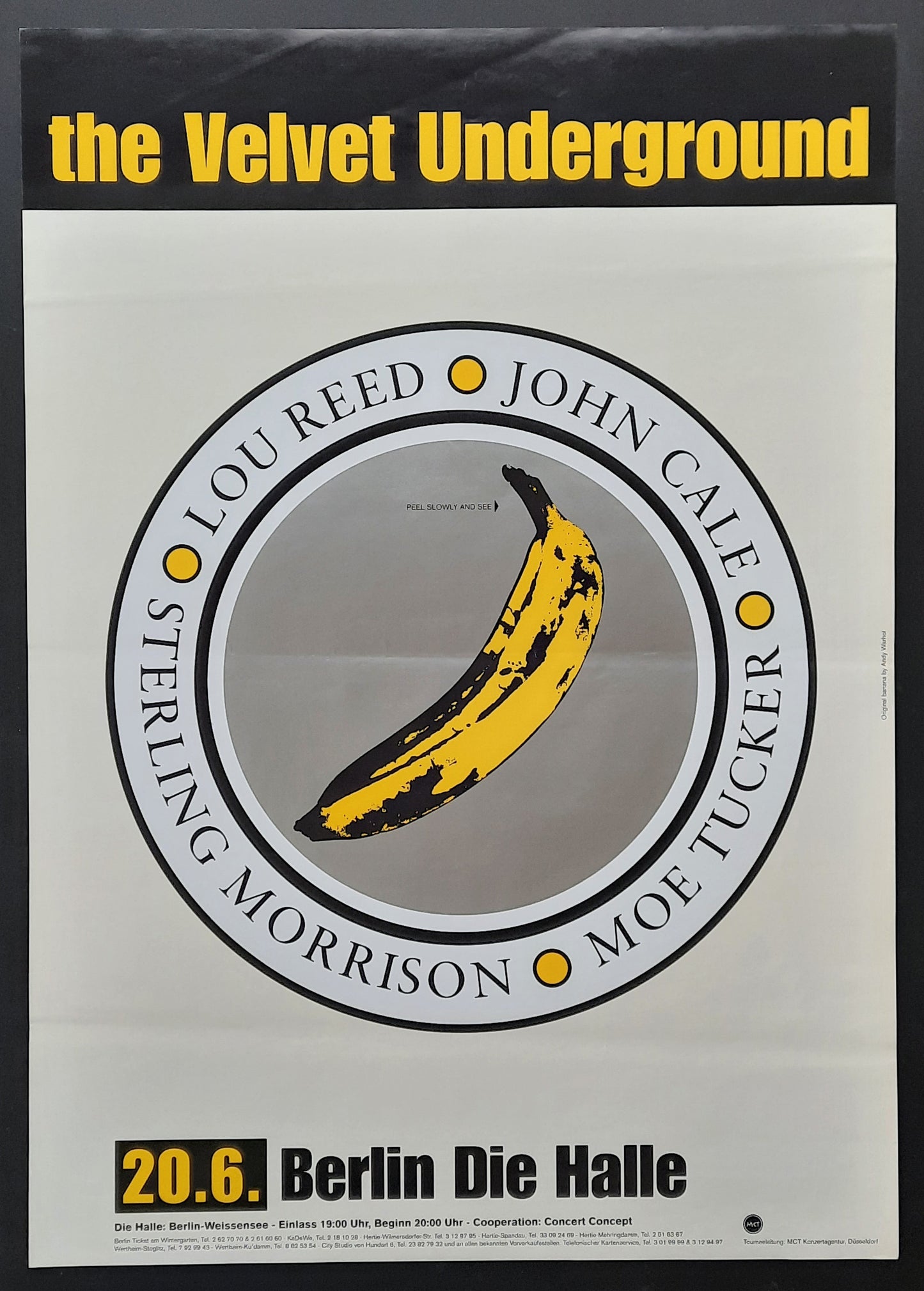 VELVET UNDERGROUND Original Concert Poster 1993 Berlin, Germany 2