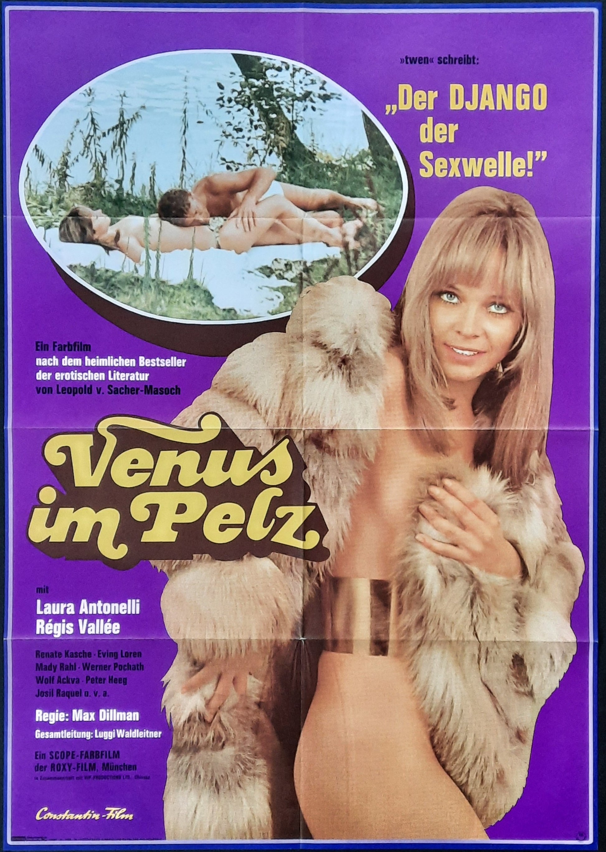 VENUS IN FURS Original Movie Poster 1969 Laura Antonelli Max Dillman German 1-Sheet Poster