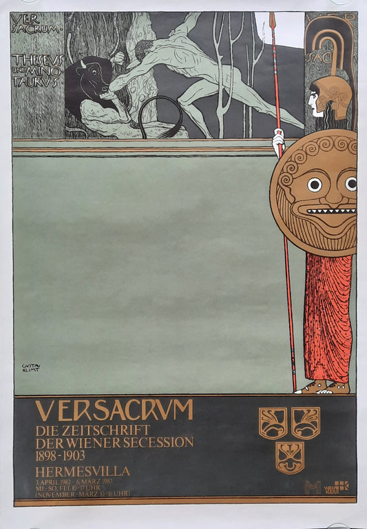 VER SACRUM Original Exhibition Poster 1982 Hermesvilla, Vienna, Austria