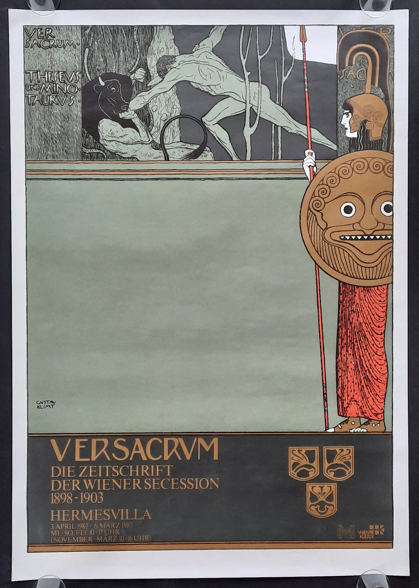 VER SACRUM Original Exhibition Poster 1982 Hermesvilla, Vienna, Austria 2