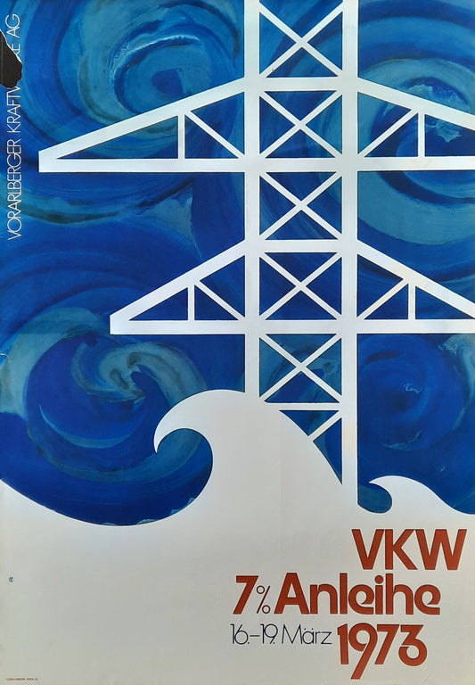 VKW ANLEIHE Original Advertising Poster 1973 Austria