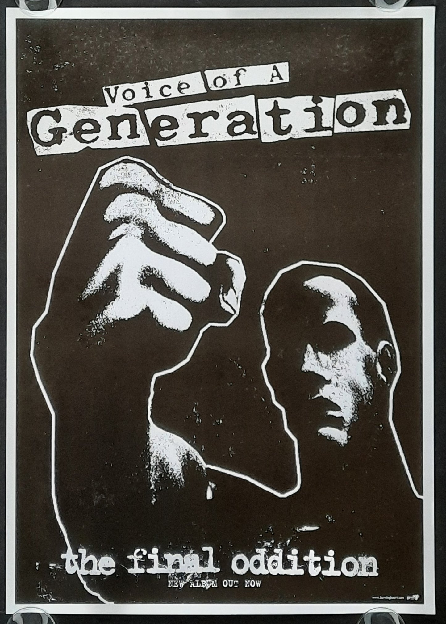 VOICE OF A GENERATION Original Concert Poster 2001 The Final Oddition Tour 42x59d (18) 1