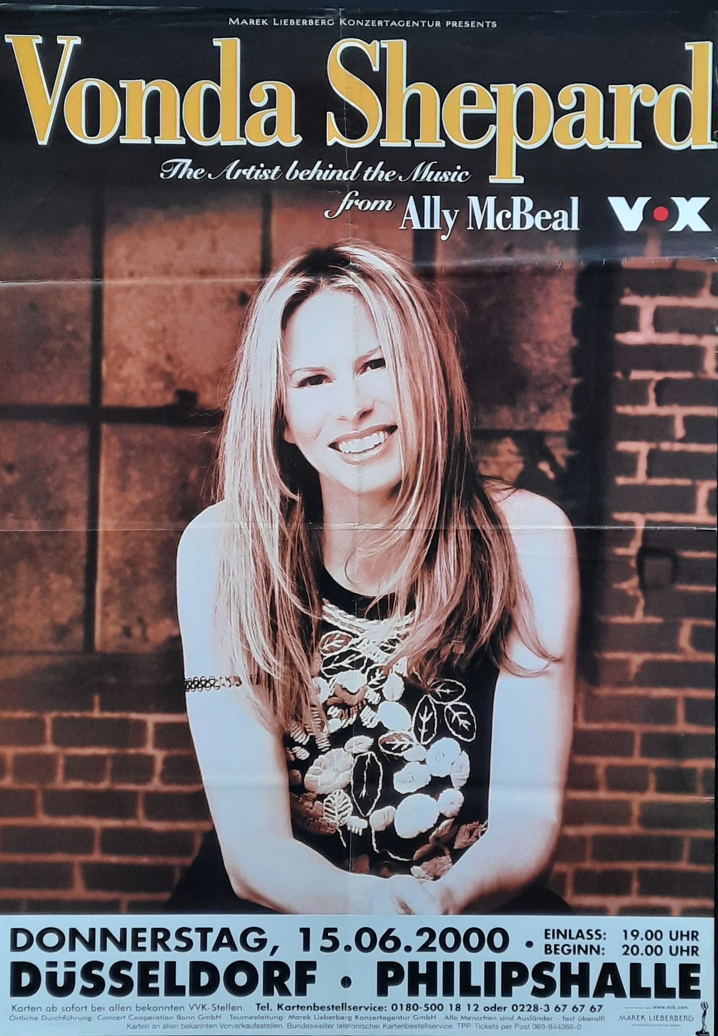 VONDA SHEPARD Original Concert Poster June 15, 2006 Düsseldorf Germany 1