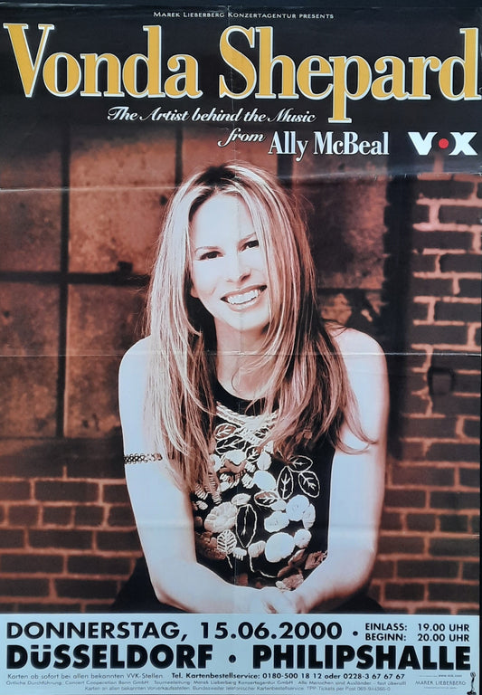 VONDA SHEPARD Original Concert Poster June 15, 2006 Düsseldorf Germany 1