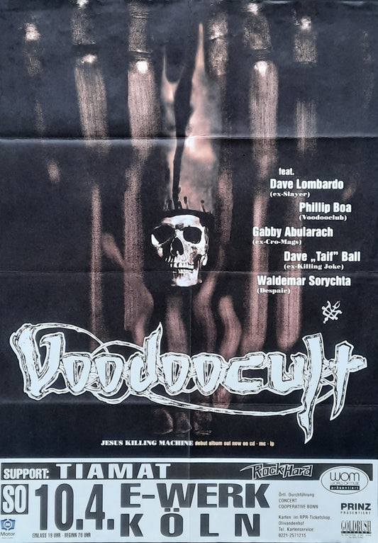 VOODOOCULT Original Concert Poster April 10, 1994 Köln Germany