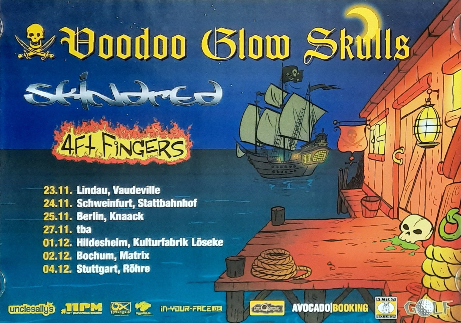 VOODOO GLOW SKULLS Original Concert Poster 2005 European Tour 42x59c (3)