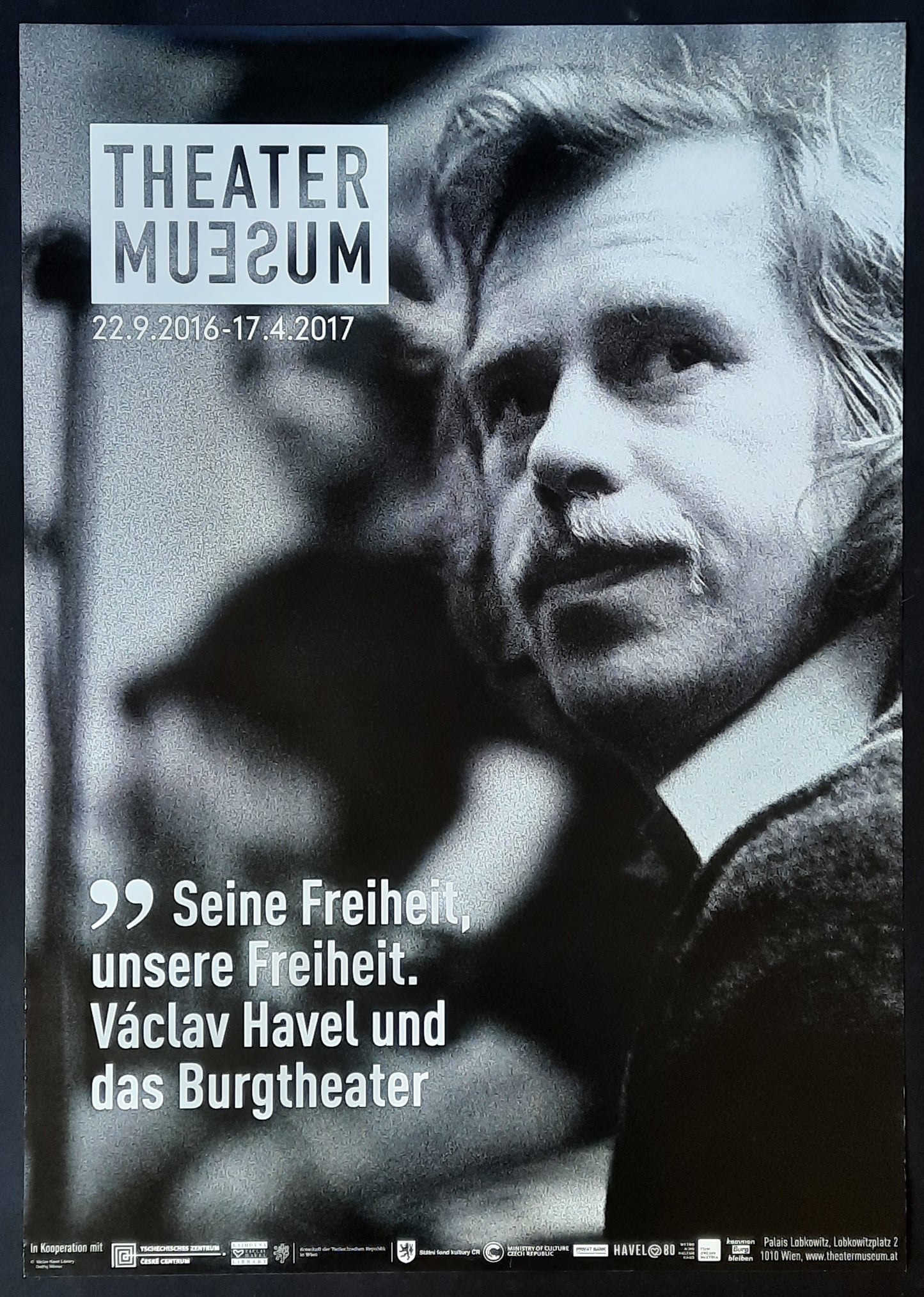 VÁCLAV HAVEL Original Exhibition Poster 2017 Vienna Austria 1